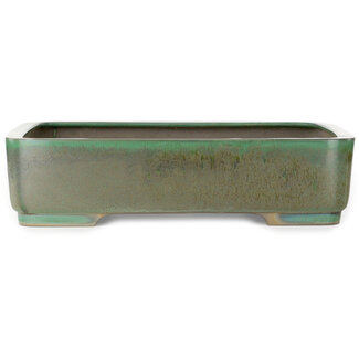 Houtoku Pot à bonsaï rectangulaire vert de 412 mm de diamètre, de la marque Houtoku, Japon