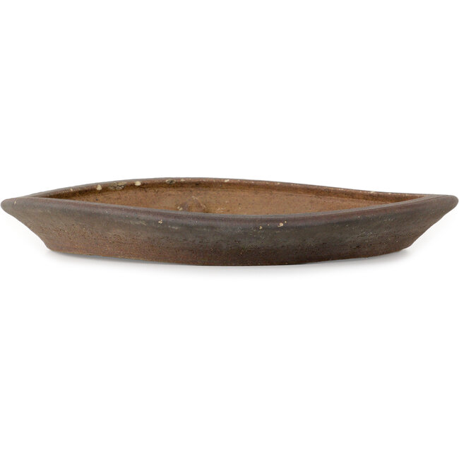 Round unglazed bonsai pot - 360 x 360 x 45 mm