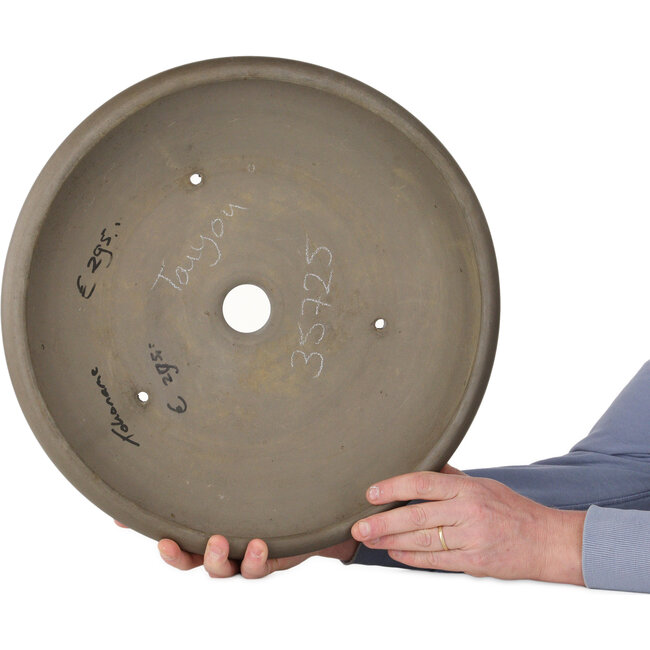 Pot à bonsaï rond non émaillé de Touyou - 475 x 475 x 118 mm