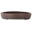 Pot à bonsaï ovale non émaillé de Yamaaki Toshio (troisième génération) - 607 x 455 x 75 mm