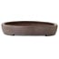 Maceta ovalada sin esmaltar para bonsái de Yamaaki Toshio (tercera generación) - 607 x 455 x 75 mm