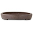 Ovale, ongeglazuurde bonsaipot van Yamaaki Toshio (derde generatie) - 607 x 455 x 75 mm