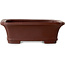 Rectangular unglazed bonsai pot by Yamaaki Toshio (third generation) - 112 x 92 x 37 mm