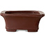 Rectangular unglazed bonsai pot by Yamaaki Toshio (third generation) - 112 x 92 x 37 mm