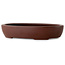 Ovaler, unglasierter Bonsai-Topf von Yamaaki Toshio (dritte Generation) – 117 x 92 x 23 mm