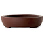 Pot à bonsaï ovale non émaillé de Yamaaki Toshio (troisième génération) - 117 x 92 x 23 mm