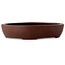 Vaso bonsai ovale non smaltato di Yamaaki Toshio (terza generazione) - 117 x 92 x 23 mm
