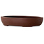Maceta ovalada sin esmaltar para bonsái de Yamaaki Toshio (tercera generación) - 117 x 92 x 23 mm