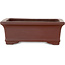 Maceta rectangular sin esmaltar para bonsái de Yamaaki Toshio (tercera generación) - 133 x 108 x 50 mm