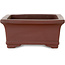 Rectangular unglazed bonsai pot by Yamaaki Toshio (third generation) - 133 x 108 x 50 mm
