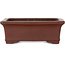 Rectangular unglazed bonsai pot by Yamaaki Toshio (third generation) - 133 x 108 x 50 mm