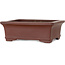 Maceta rectangular sin esmaltar para bonsái de Yamaaki Toshio (tercera generación) - 133 x 108 x 50 mm
