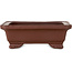 Rectangular unglazed bonsai pot by Yamaaki Toshio (third generation) - 132 x 105 x 45 mm