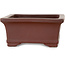 Rectangular unglazed bonsai pot by Yamaaki Toshio (third generation) - 133 x 108 x 50 mm