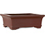 Maceta rectangular sin esmaltar para bonsái de Yamaaki Toshio (tercera generación) - 133 x 108 x 50 mm