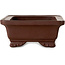 Pot à bonsaï rectangulaire non émaillé de Yamaaki Toshio (troisième génération) - 132 x 105 x 45 mm