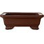 Rectangular unglazed bonsai pot by Yamaaki Toshio (third generation) - 132 x 105 x 45 mm