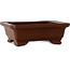 Maceta rectangular sin esmaltar para bonsái de Yamaaki Toshio (tercera generación) - 132 x 105 x 45 mm
