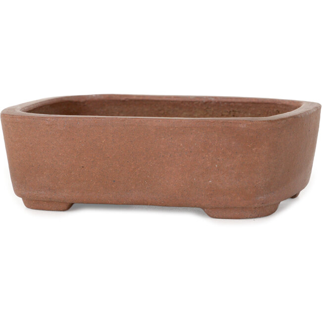 Vaso bonsai rettangolare non smaltato di Shibakatsu - 127 x 100 x 40 mm