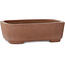 Pot à bonsaï rectangulaire non émaillé de Shibakatsu - 127 x 100 x 40 mm
