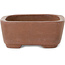 Rectangular unglazed bonsai pot by Shibakatsu - 127 x 100 x 40 mm