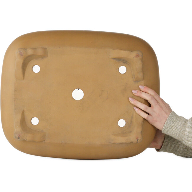 Maceta ovalada sin esmaltar para bonsái de Shoko - 485 x 395 x 175 mm