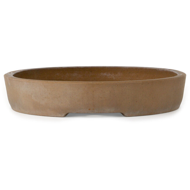 Ovale, ongeglazuurde bonsaipot van Izumiya (Zenigo) - 557 x 410 x 73 mm