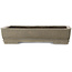 Pot à bonsaï rectangulaire non émaillé de Suishoen Hekisui - 413 x 313 x 90 mm