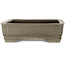 Pot à bonsaï rectangulaire non émaillé de Suishoen Hekisui - 413 x 313 x 90 mm