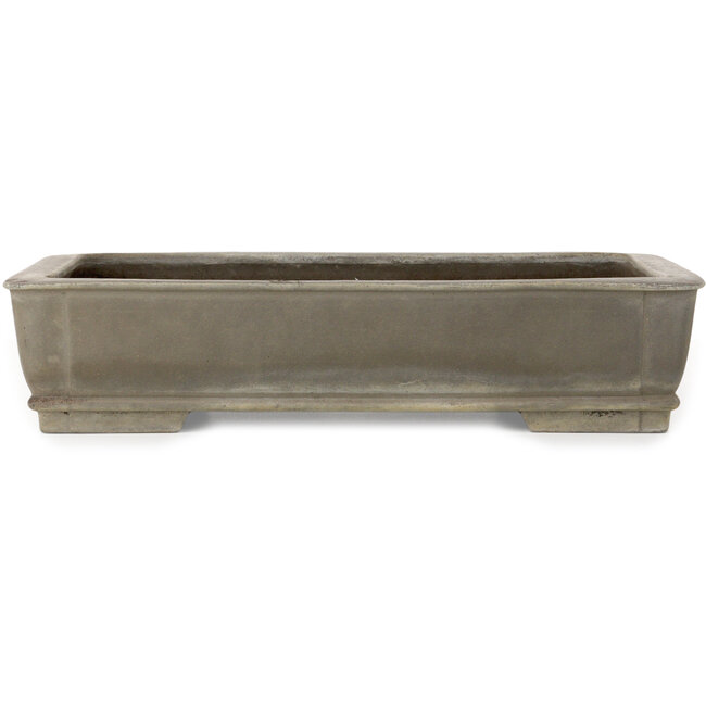 Maceta rectangular sin esmaltar para bonsái de Suishoen Hekisui - 413 x 313 x 90 mm