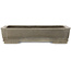 Rectangular unglazed bonsai pot by Suishoen Hekisui - 413 x 313 x 90 mm