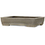 Rectangular unglazed bonsai pot by Suishoen Hekisui - 413 x 313 x 90 mm