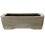 Pot à bonsaï rectangulaire non émaillé de Suishoen Hekisui - 413 x 313 x 90 mm