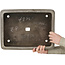 Pot à bonsaï rectangulaire non émaillé de Suishoen Hekisui - 413 x 313 x 90 mm