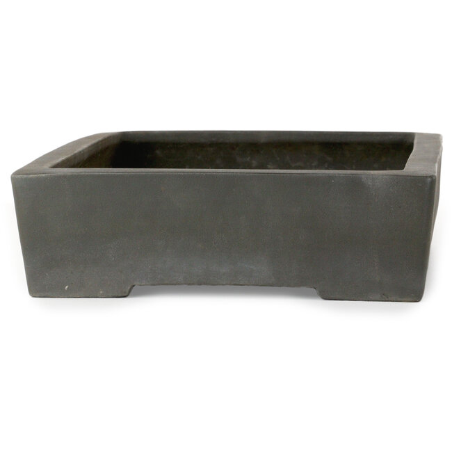 Pot à bonsaï rectangulaire non émaillé de Yamaaki Toshio (troisième génération) - 425 x 303 x 90 mm
