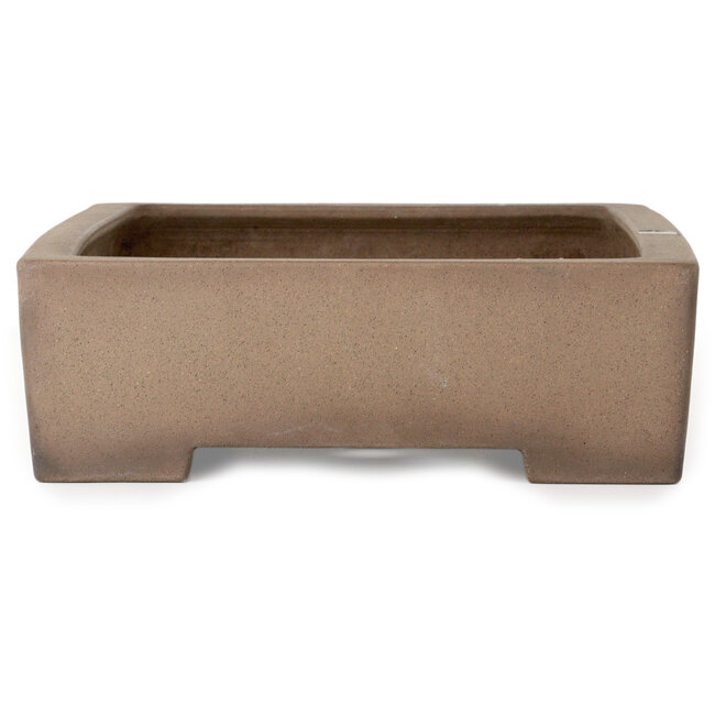 Maceta rectangular sin esmaltar para bonsái de Sanpou - 410 x 315 x 98 mm