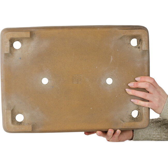 Rechthoekige, ongeglazuurde bonsaipot - 425 x 305 x 95 mm