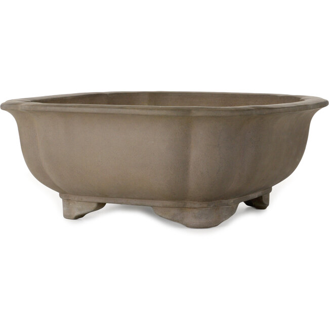 Pot à bonsaï Lotus non émaillé par Yuuji (Gyouzan) - 445 x 445 x 170 mm