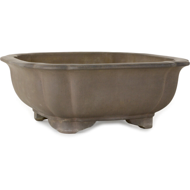 Pot à bonsaï Lotus non émaillé par Yuuji (Gyouzan) - 445 x 445 x 170 mm