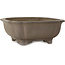 Lotus unglazed bonsai pot by Yuuji (Gyouzan) - 445 x 445 x 170 mm