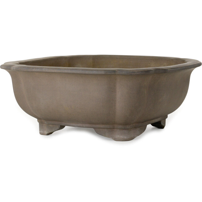 Vaso bonsai Lotus non smaltato di Yuuji (Gyouzan) - 445 x 445 x 170 mm