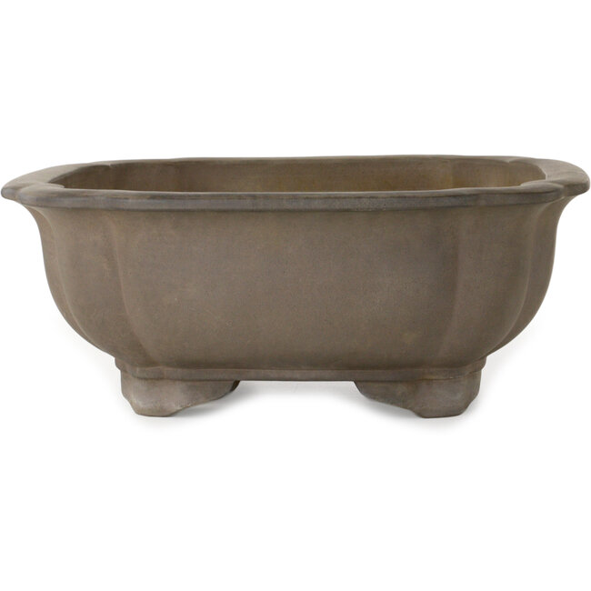 Lotus bonsai pot zonder glazuur van Yuuji (Gyouzan) - 445 x 445 x 170 mm