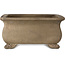 Square unglazed bonsai pot by Yoshimura Shuuhou, 2nd generation. Kataoka Susumu - 387 x 387 x 190 mm