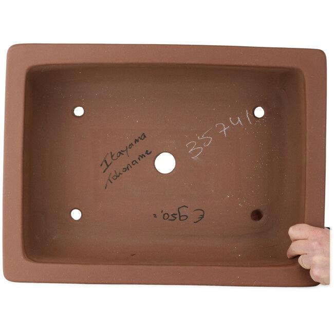 Pot à bonsaï rectangulaire non émaillé d'Itayama - 575 x 430 x 163 mm