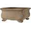 Square unglazed bonsai pot by Yoshimura Shuuhou, 2nd generation. Kataoka Susumu - 387 x 387 x 190 mm