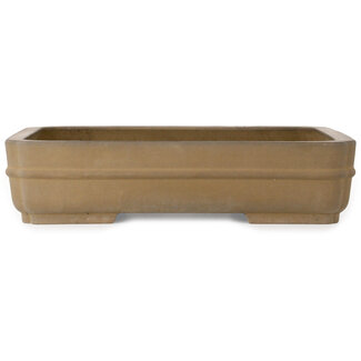 Suishoen Hekisui Pot à bonsaï rectangulaire non émaillé de 470 mm, fabriqué par Suishoen Hekisui, Tokoname, Japon