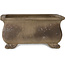 Square unglazed bonsai pot by Yoshimura Shuuhou, 2nd generation. Kataoka Susumu - 387 x 387 x 190 mm