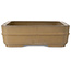Rectangular unglazed bonsai pot by Suishoen Hekisui - 470 x 365 x 108 mm