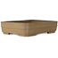 Rectangular unglazed bonsai pot by Suishoen Hekisui - 470 x 365 x 108 mm