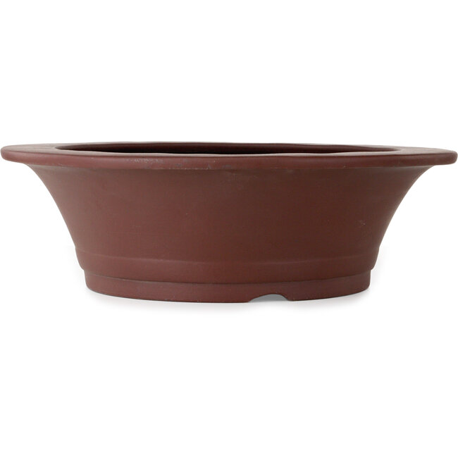 Maceta redonda sin esmaltar para bonsái de Yamaaki Toshio (tercera generación) - 562 x 562 x 170 mm